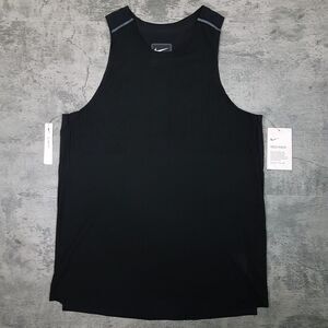 NIKE Tech Pack Slim Fit Running Tank Top Shirt Singlet Mens Size SMALL Black